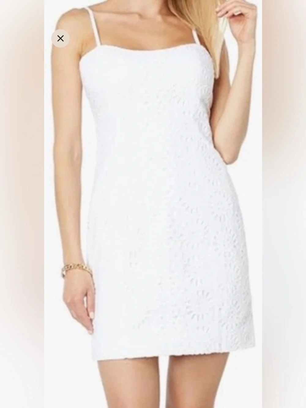 Lilly Pulitzer White Strapless Eyelet Dress - Picture 2 of 7